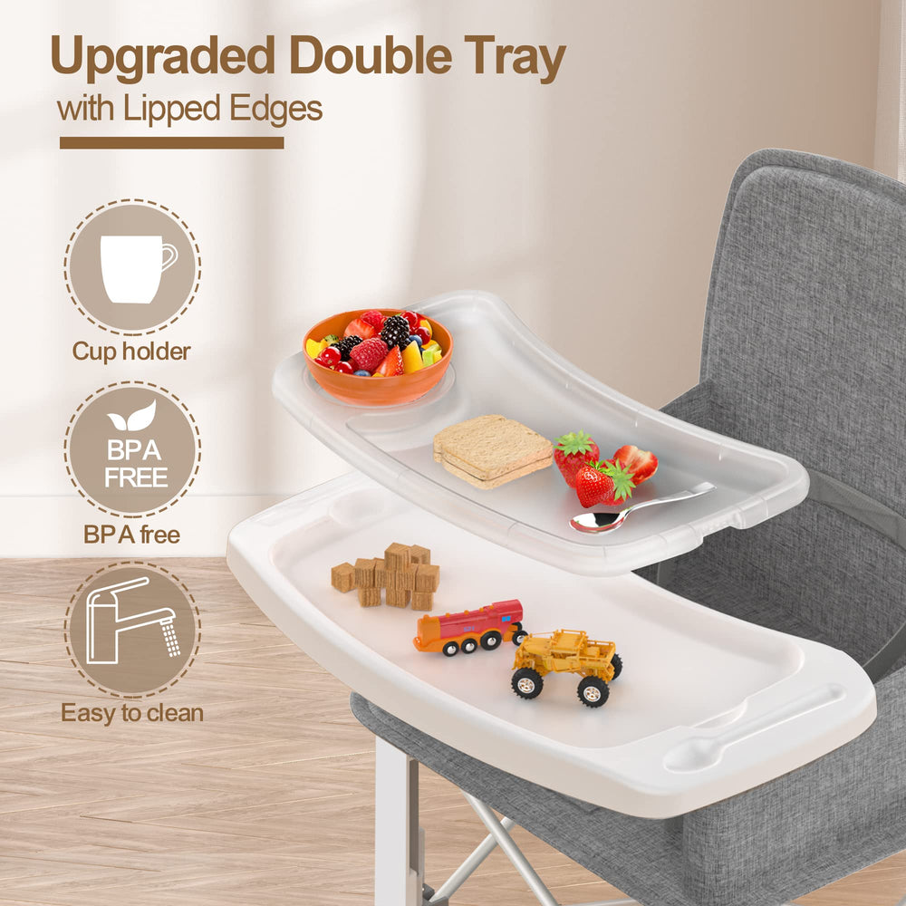 Anti-tip duck feet provide stability on uneven floors