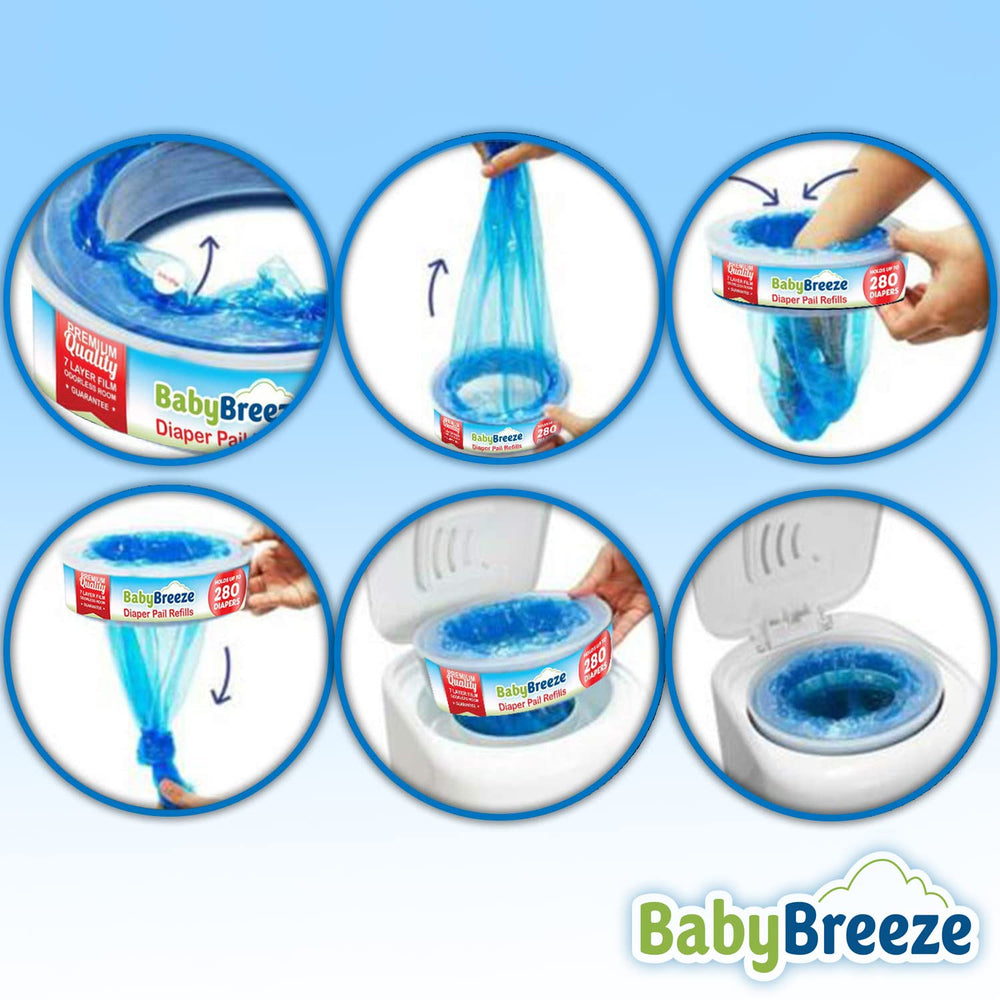BabyBreeze refill holds up to 280 newborn diapers