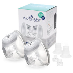 BabyBuddha Express Cups Plus in-bra setup for hands-free pumping and privacy.