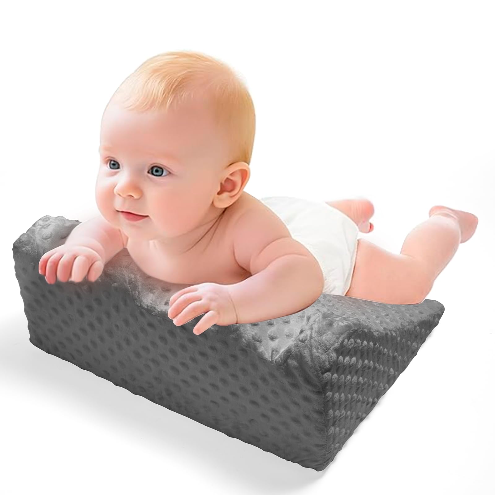 Babycare memory-foam nursery support cushions baby's tummy time.