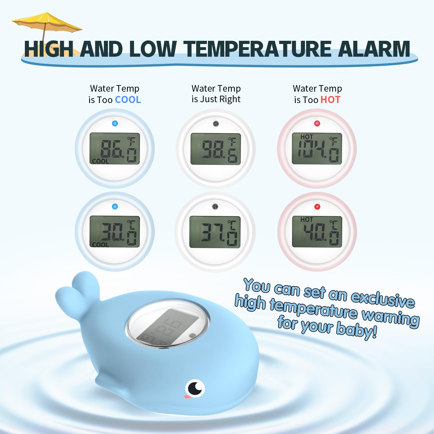 Smooth, waterproof design ensures safe handling during bath time play.