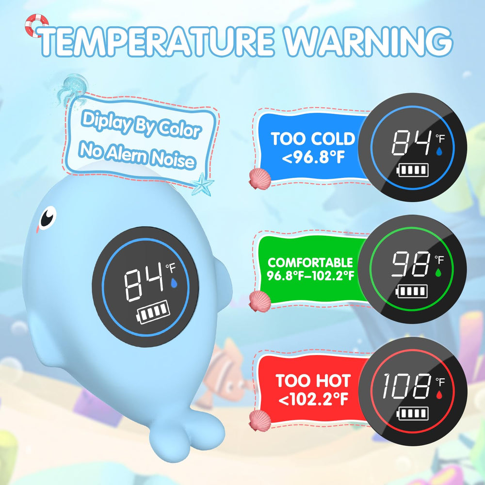 BabyElf thermometer activates on contact with water for effortless bath safety checks