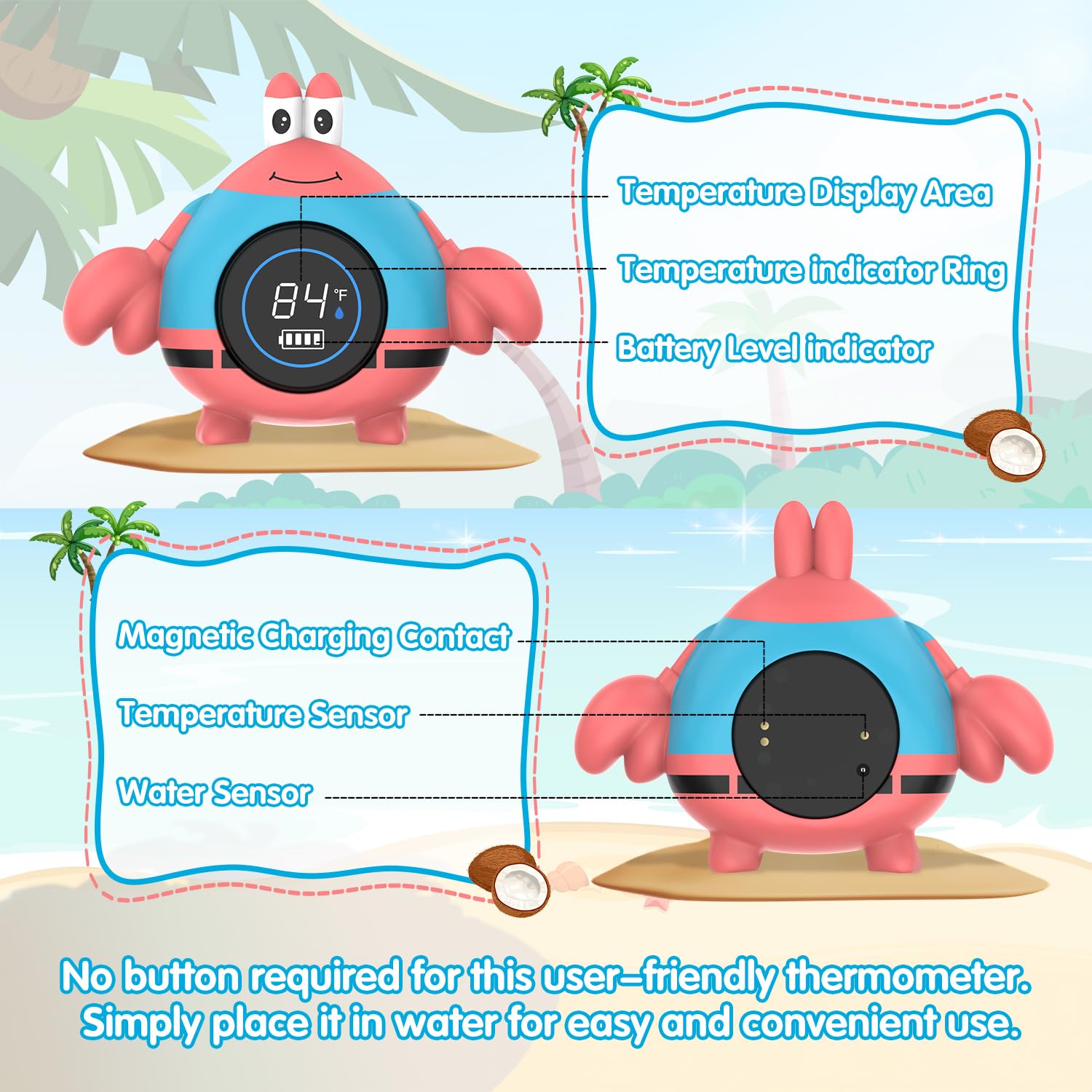 BabyElf Waterproof design stays durable during daily baby baths