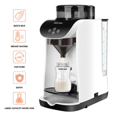 BabyEXO formula milk dispenser in action dispensing a precise amount quickly for reliable feeding