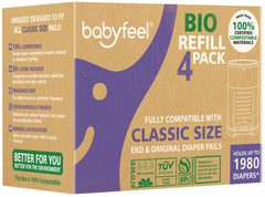 Babyfeel BIO refills fit the Dekor Classic for easy diaper disposal.