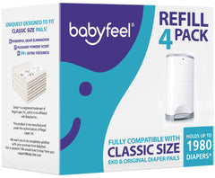 Babyfeel Dekor Classic refill 4-pack for easy nursery waste management