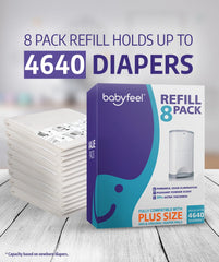 Babyfeel Dekor Plus refills with fresh powder scent for a clean smelling nursery.