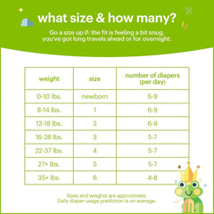 Babyganics Diapers Size 2 with ultra-absorbent core for dry comfort.