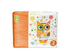 Babyganics Diapers Size 2 front-pack image showing secure fit and leak protection.