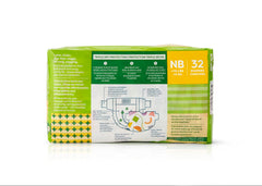 BabyGanics Size 1 diaper showing U-shaped channel for wetness management