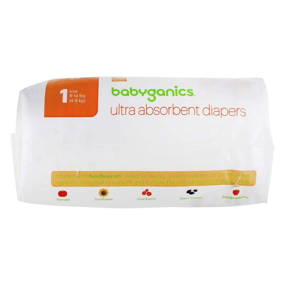 BabyGanics disposable diapers for easy cleanup during busy on-the-go days.