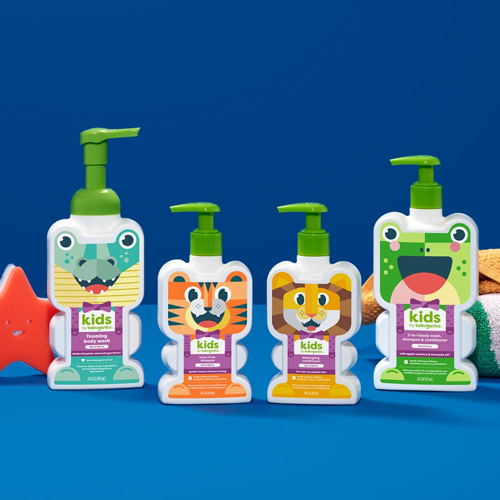 In-bath scene displaying tear-free cleansing with soft bubbles