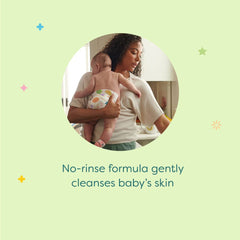 Babyganics label highlighting tear-free and dermatologist tested reliability