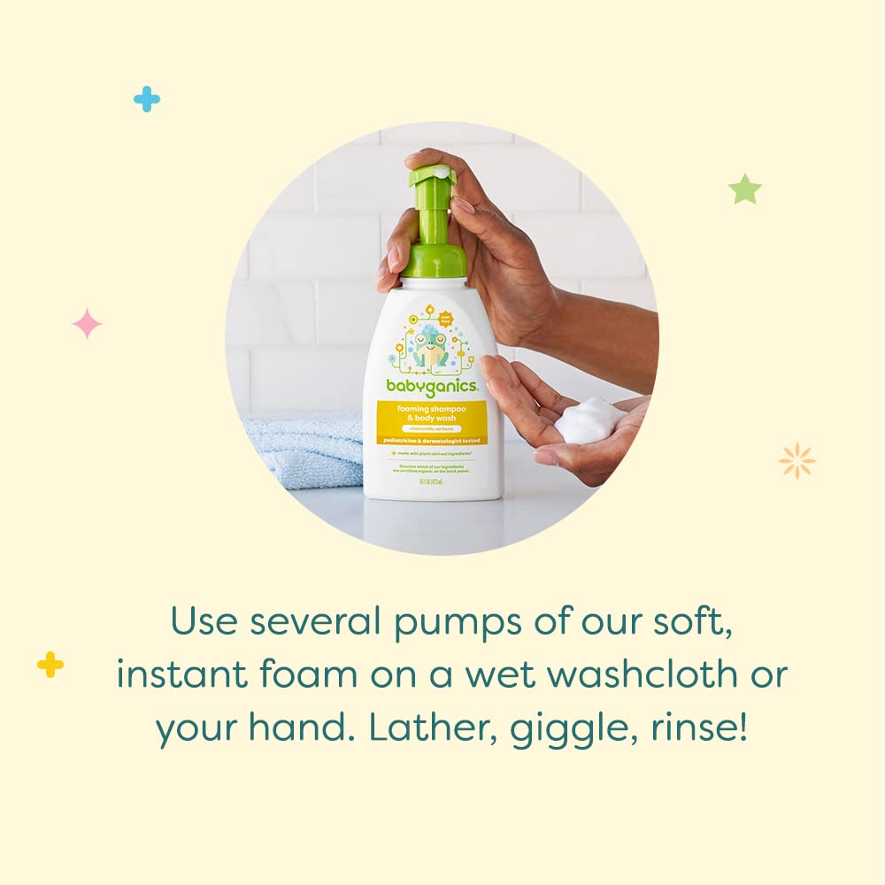 Packaged in a double refill, Babyganics bottle saves space during bath-time routines