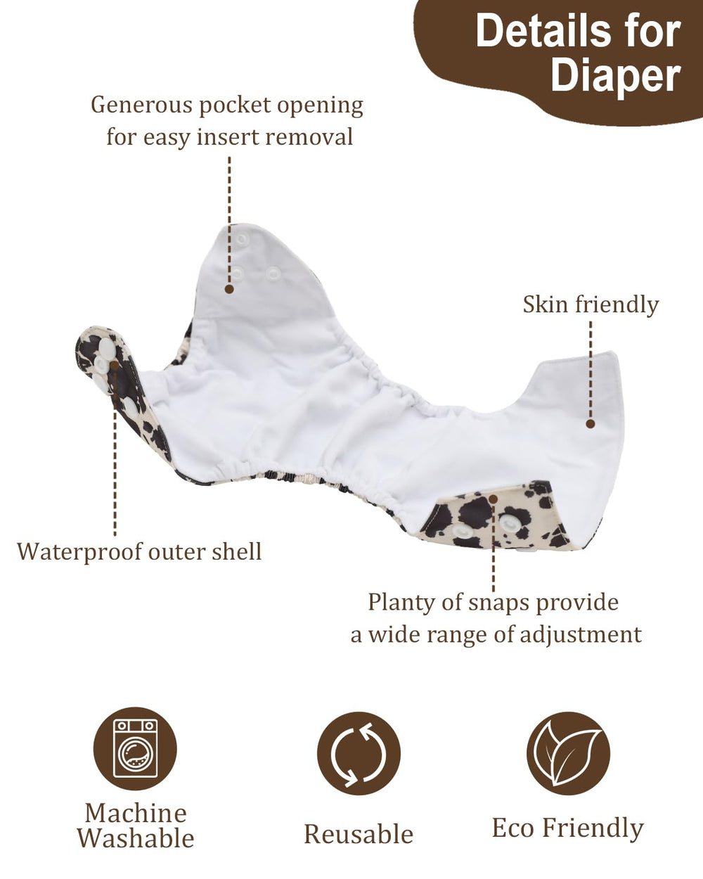 Babygoal six inserts designed for reliable absorbency.