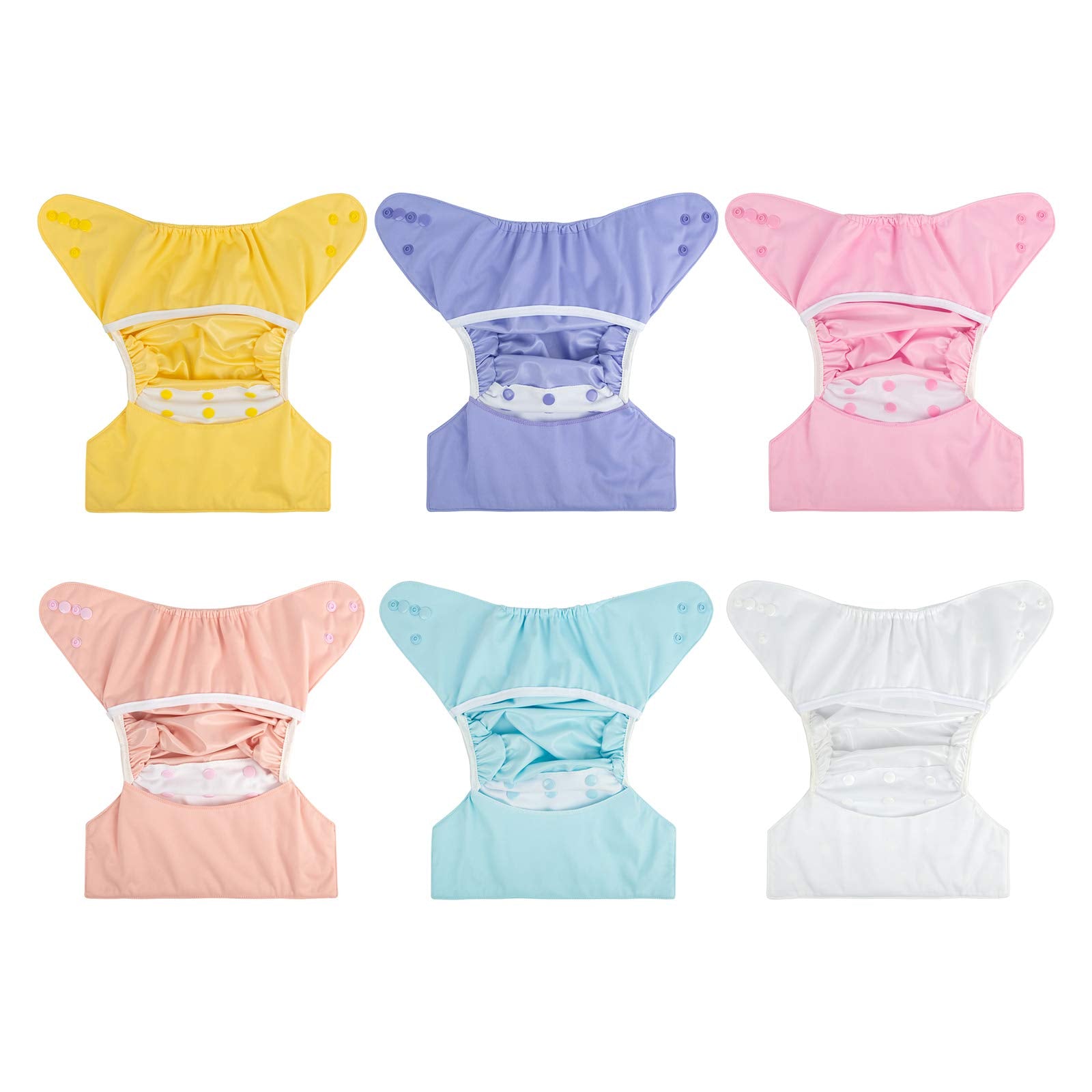 babygoal 6-pack diaper covers with wet bag showcases value and reuse