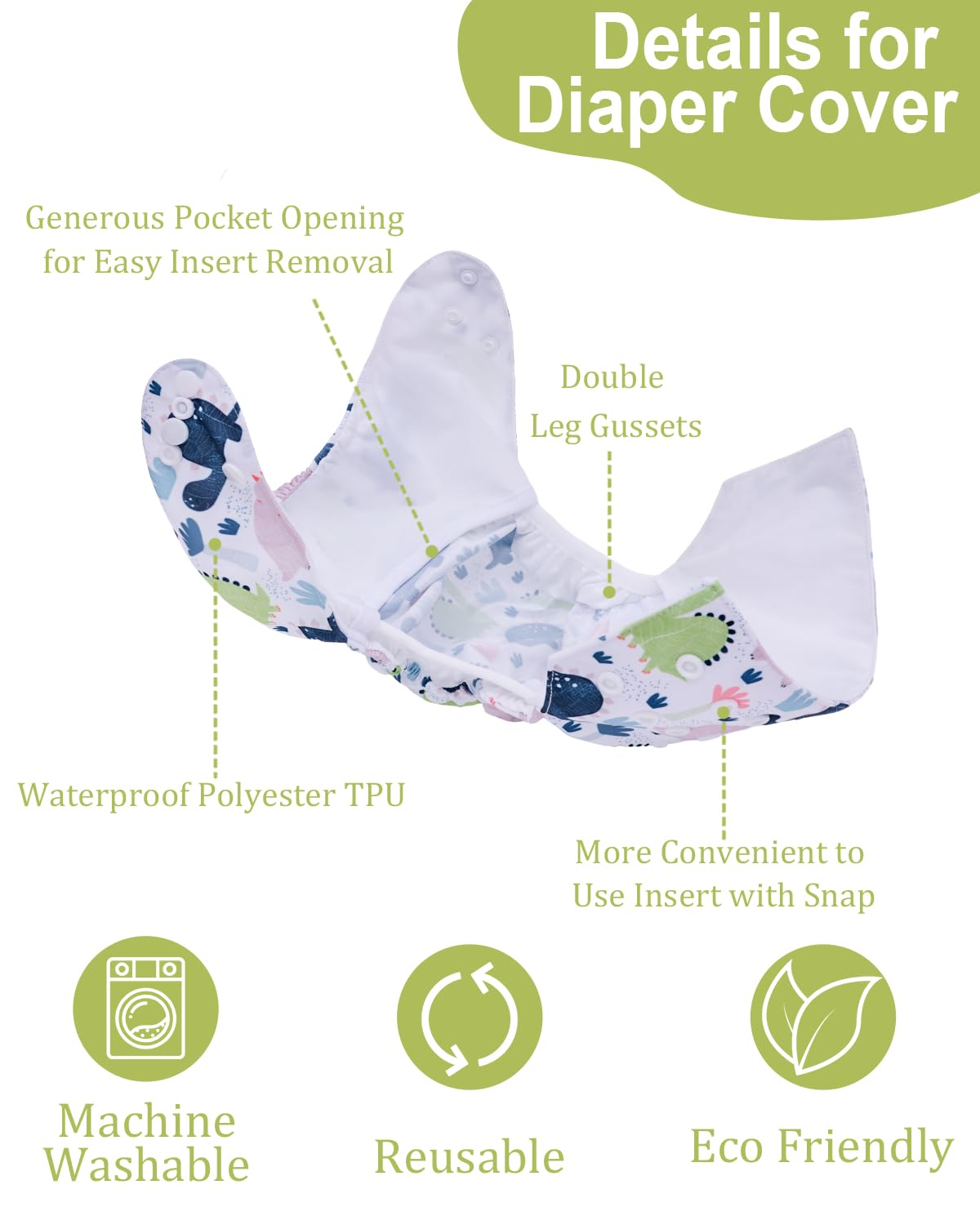 Babygoal adjustable snaps close-up shows easy size changes for a snug fit.