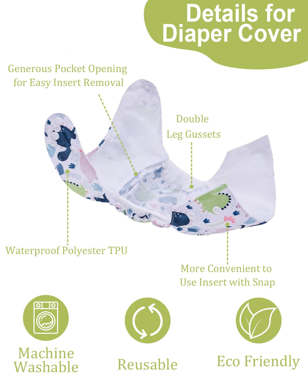 Babygoal adjustable snaps close-up shows easy size changes for a snug fit.