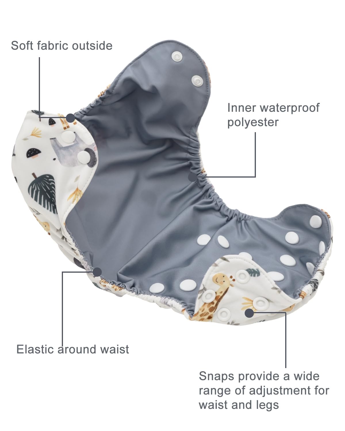 Babygoal cloth cover for flats provides a snug, leak-free fit