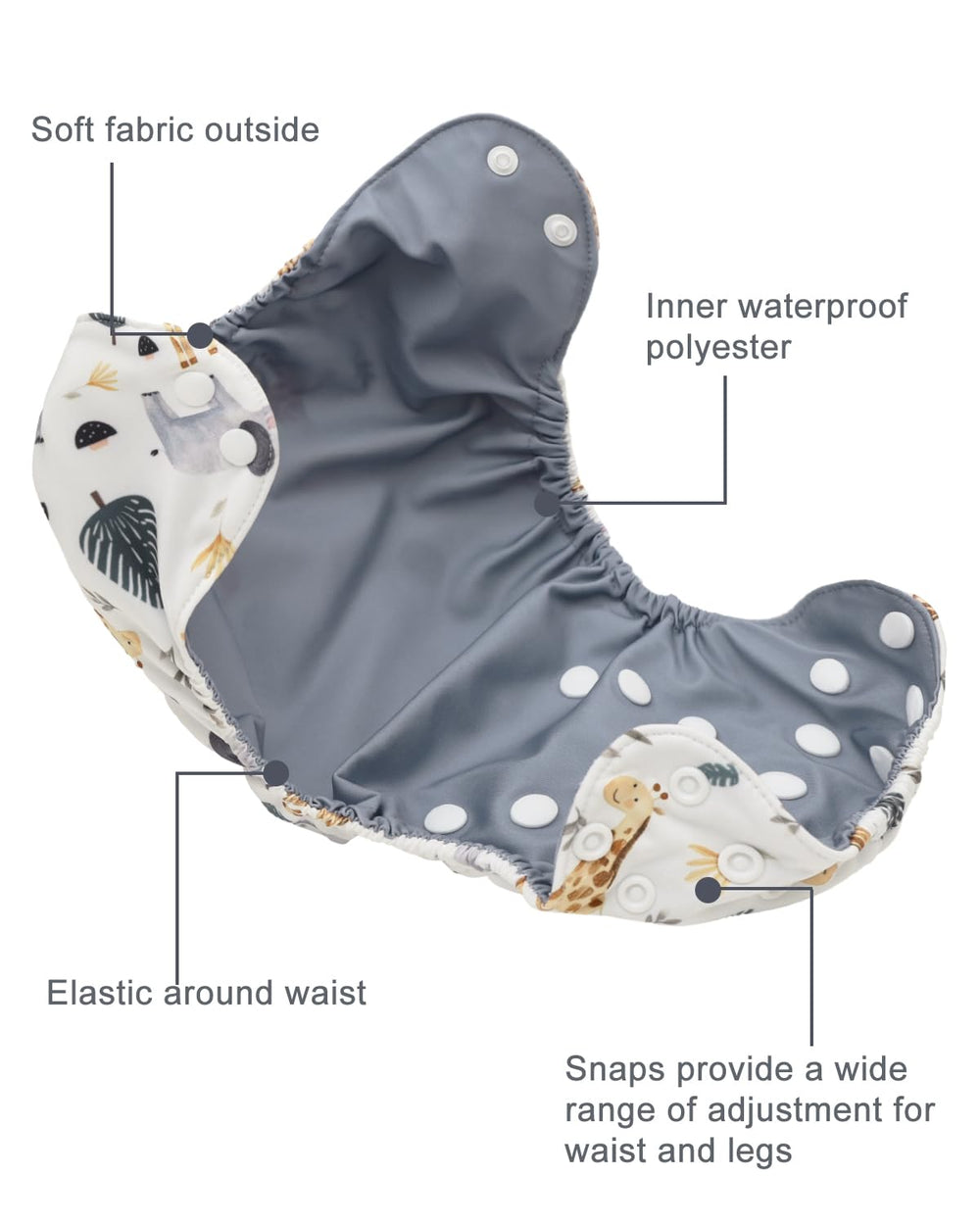 Babygoal cloth cover for flats provides a snug, leak-free fit
