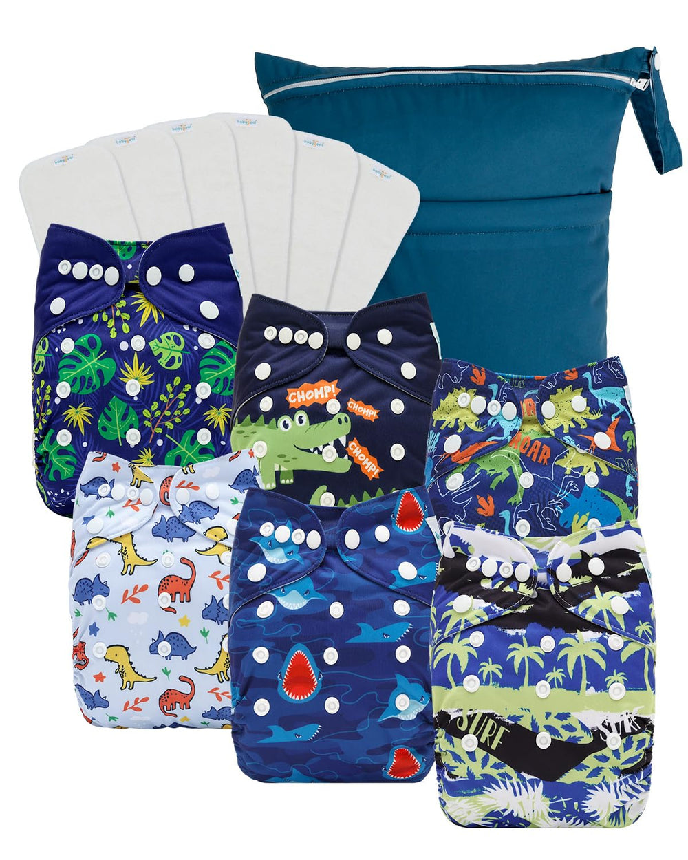 BabyGoal cloth diaper 6-pack offers a reusable, adjustable solution for ongoing diapering.