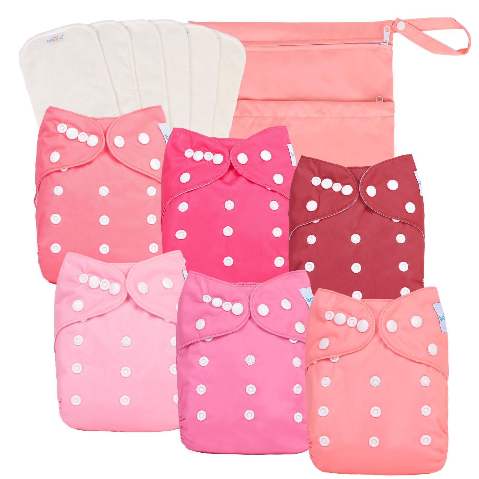 Babygoal cloth diaper pack open, ready for quick changes and reuse.