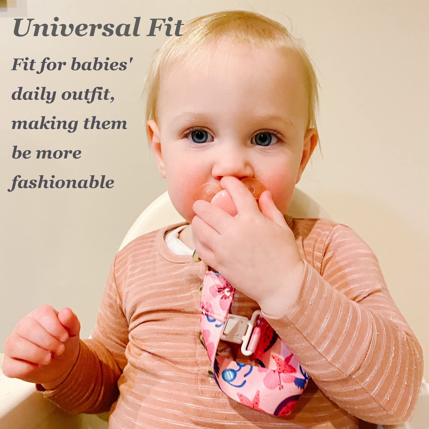 babygoal universal-fit pacifier clips fit most pacifiers and rings