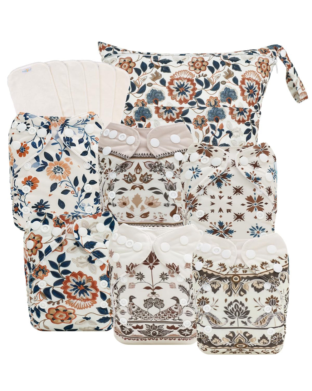 Babygoal boho newborn cloth diaper cover pack for reusable daily protection.
