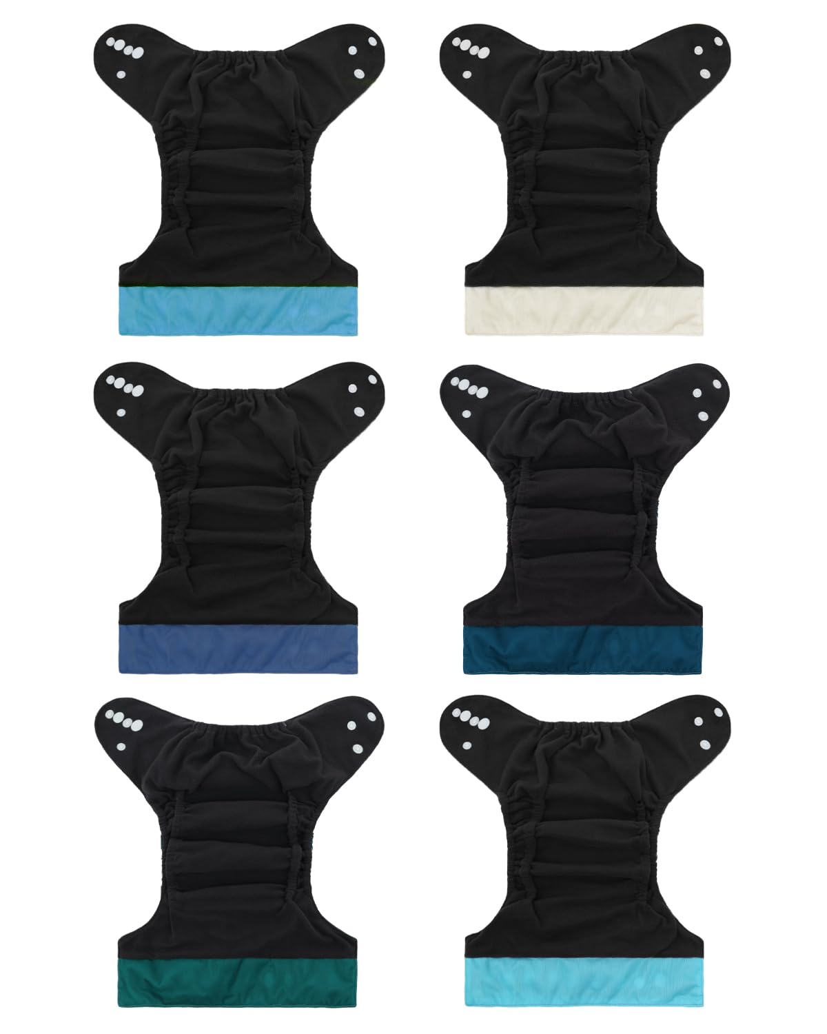 Babygoal charcoal inserts six-pack closeup highlighting absorbent core and easy replacement.