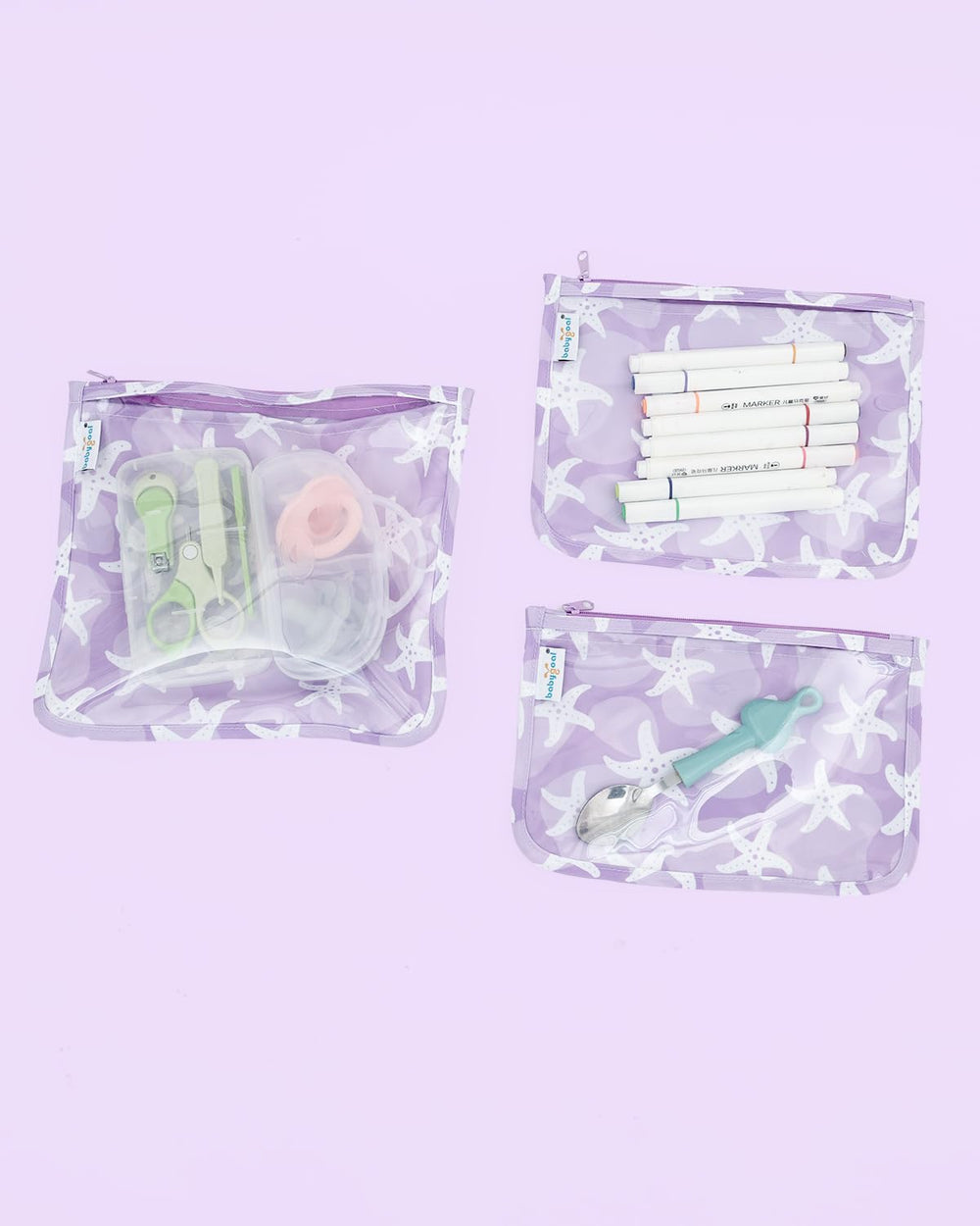 babygoal clear-travel-bag-snacks-8.5x9.5 keeps snacks tidy on trips