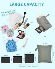 Babygoal clear travel bag small for TSA-friendly toiletries and cosmetics.