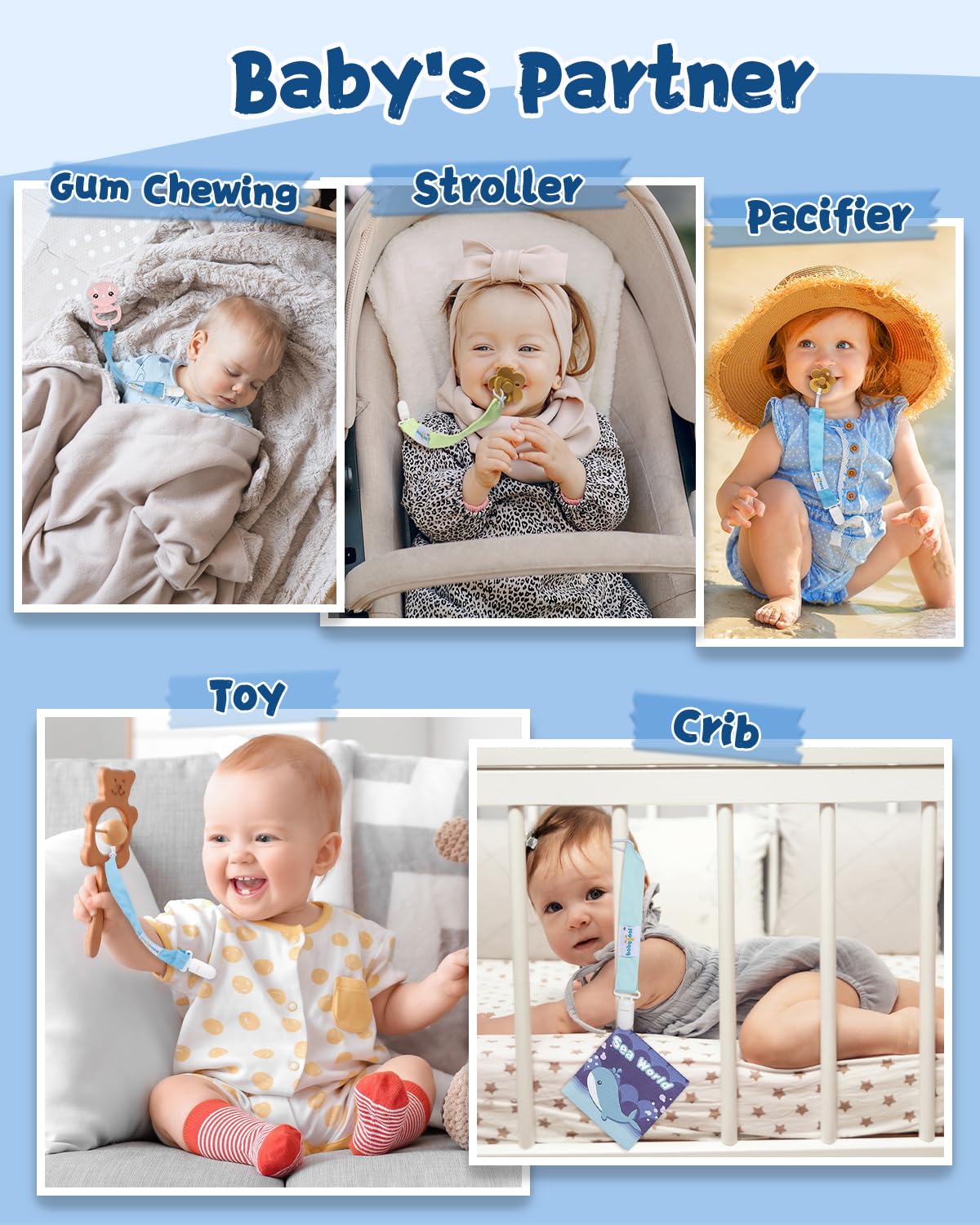 babygoal Clip 6PSGJ05 in-use with stroller for quick access to essentials.