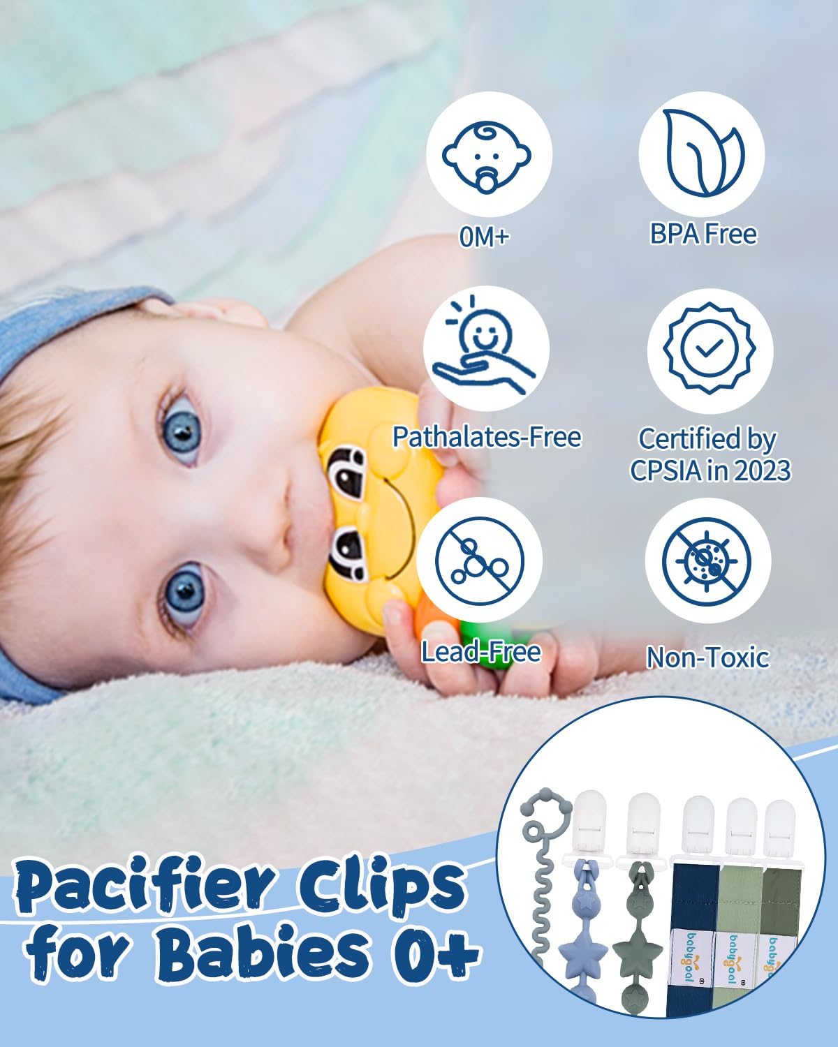 babygoal Clip 6PSGJ05 side profile highlighting compact, durable design.