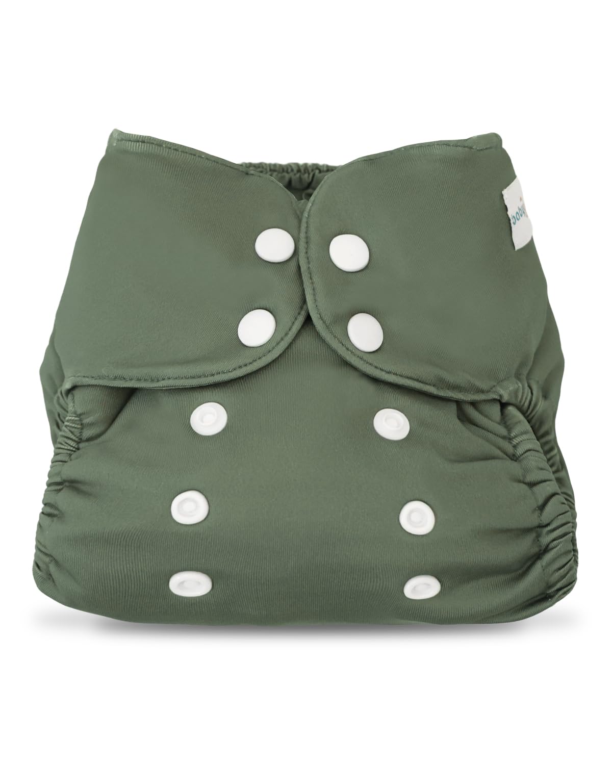 Babygoal cloth diaper cover with adjustable snaps for a snug newborn fit.