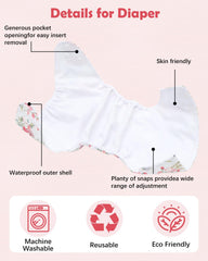 Close-up of Babygoal covers’ adjustable rise for a secure snug fit.