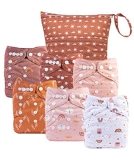 Babygoal cloth diaper covers 6-pack shown in packaging for versatile protection.