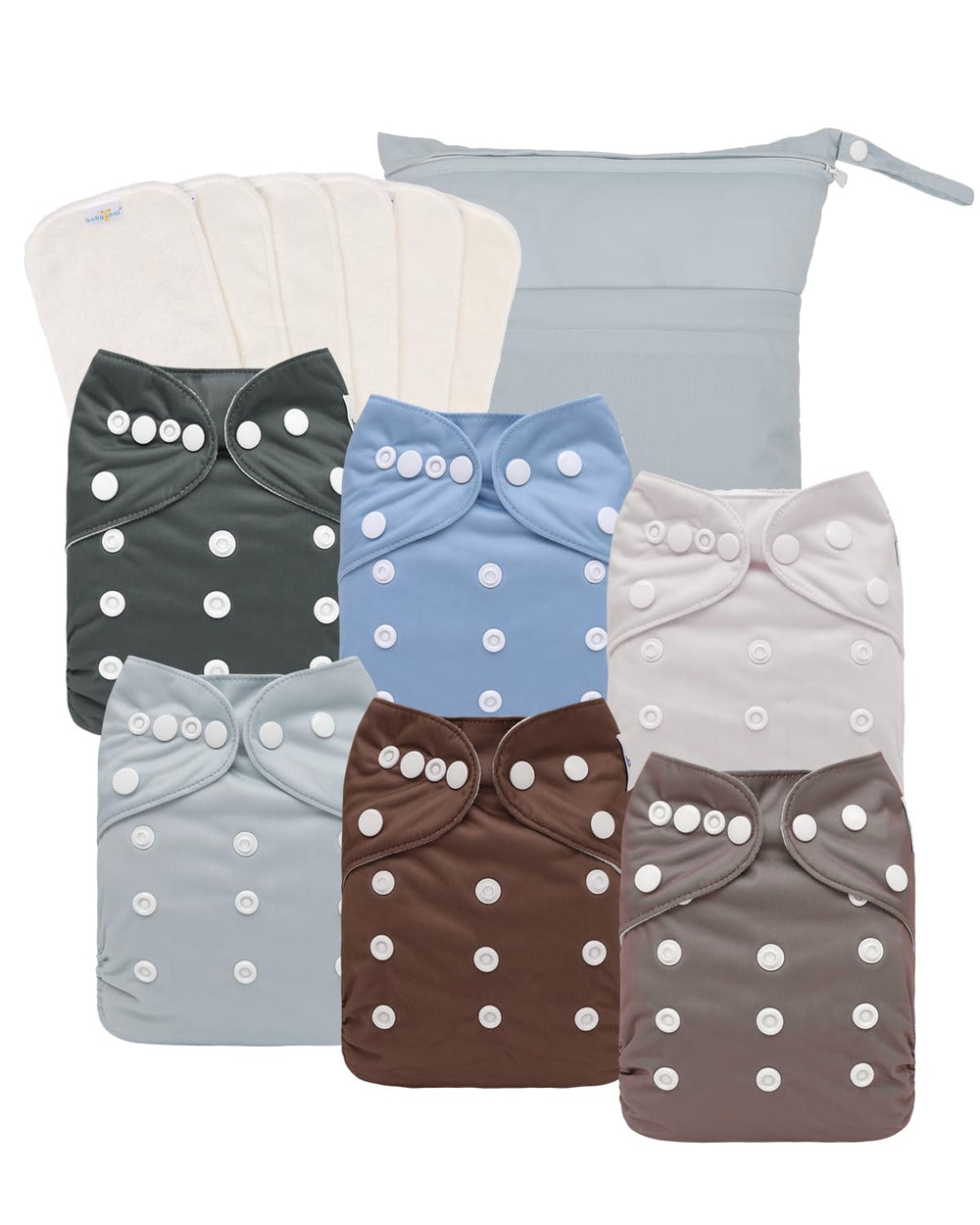 Babygoal cloth diapers pack cover showcases reusable design for eco-friendly baby care