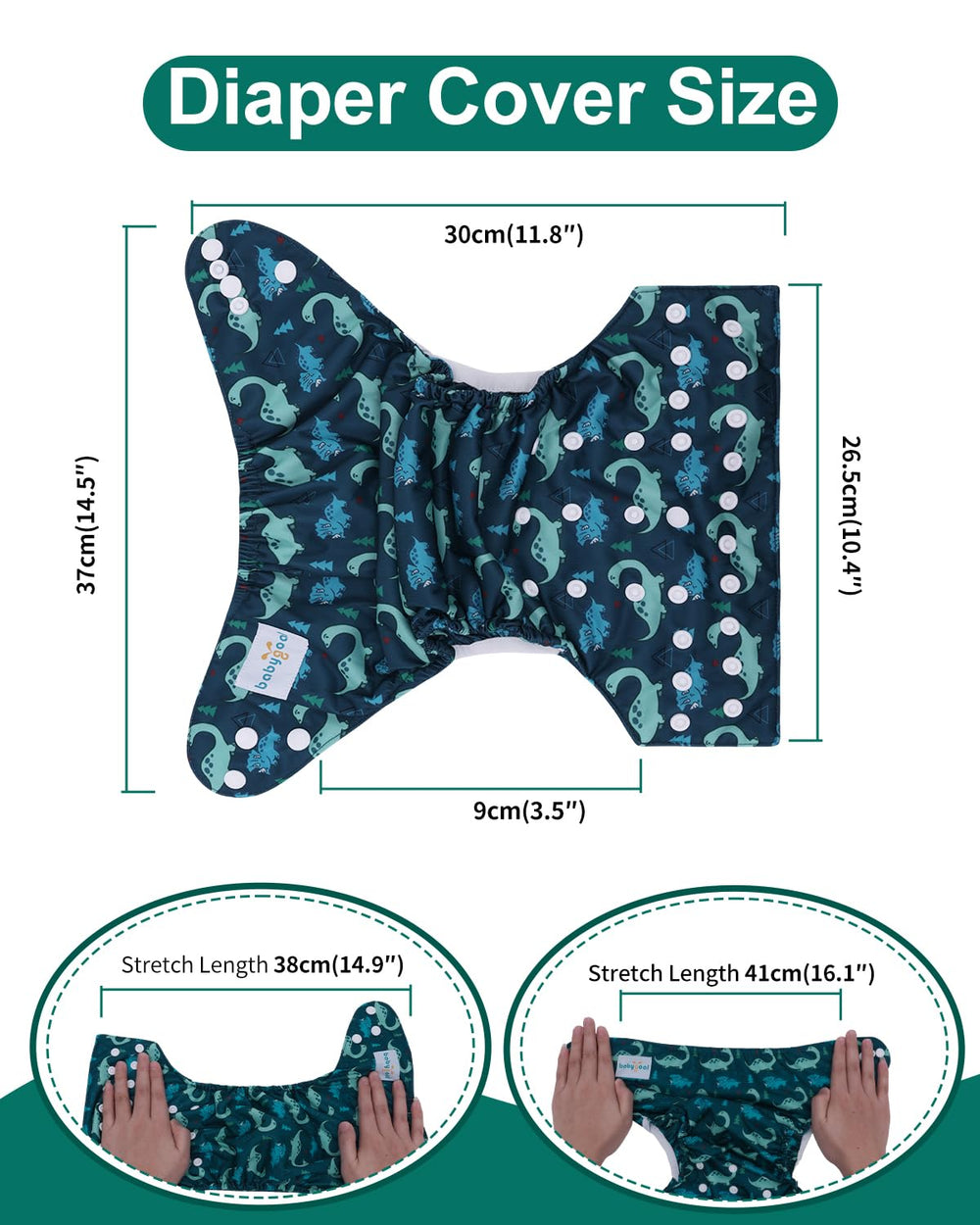 babygoal double gusset design helps prevent leaks during wear