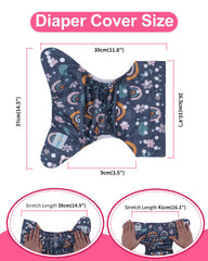 Babygoal double gusset diaper cover prevents leaks during active days.