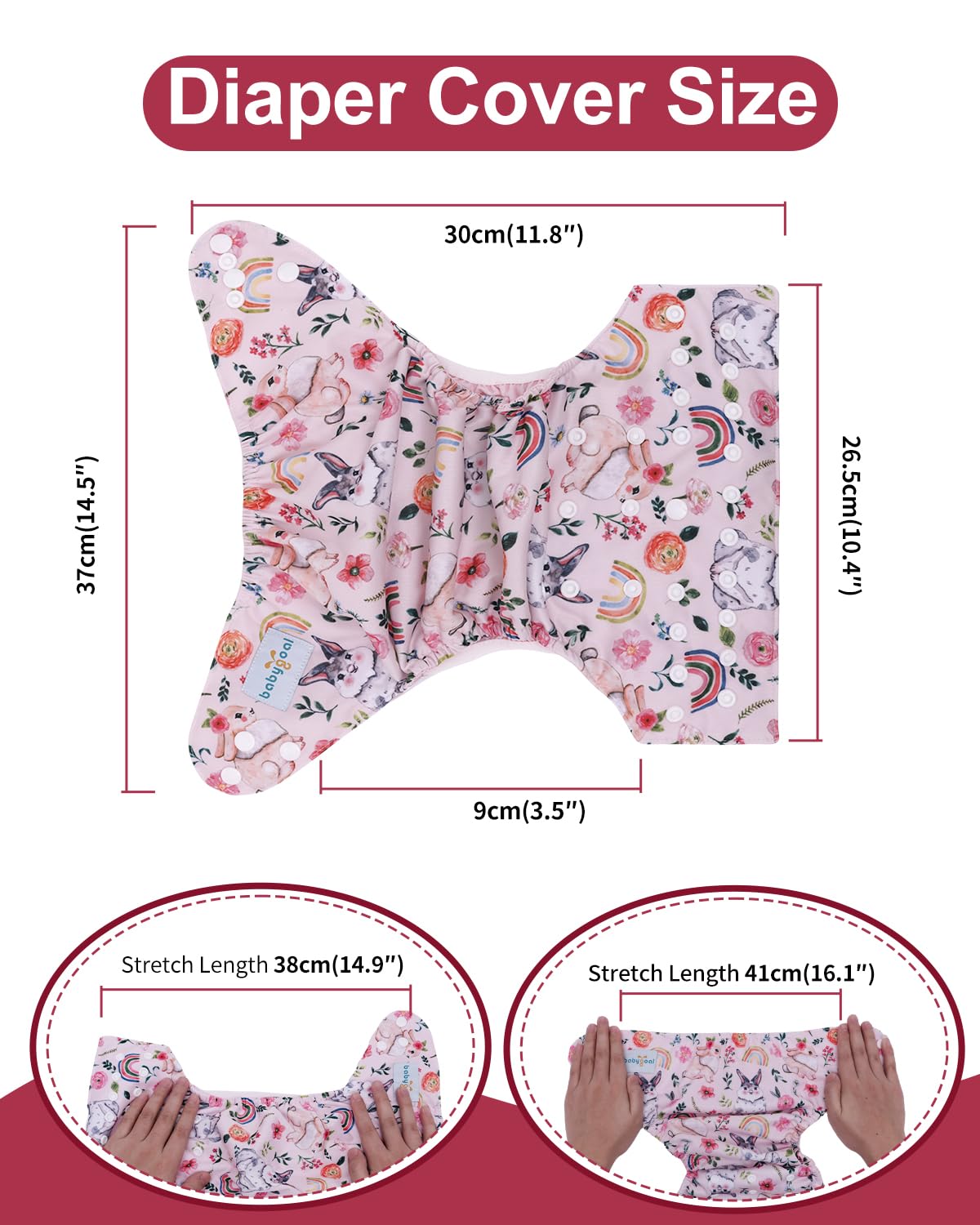 Babygoal double gussets provide extra protection against leaks.