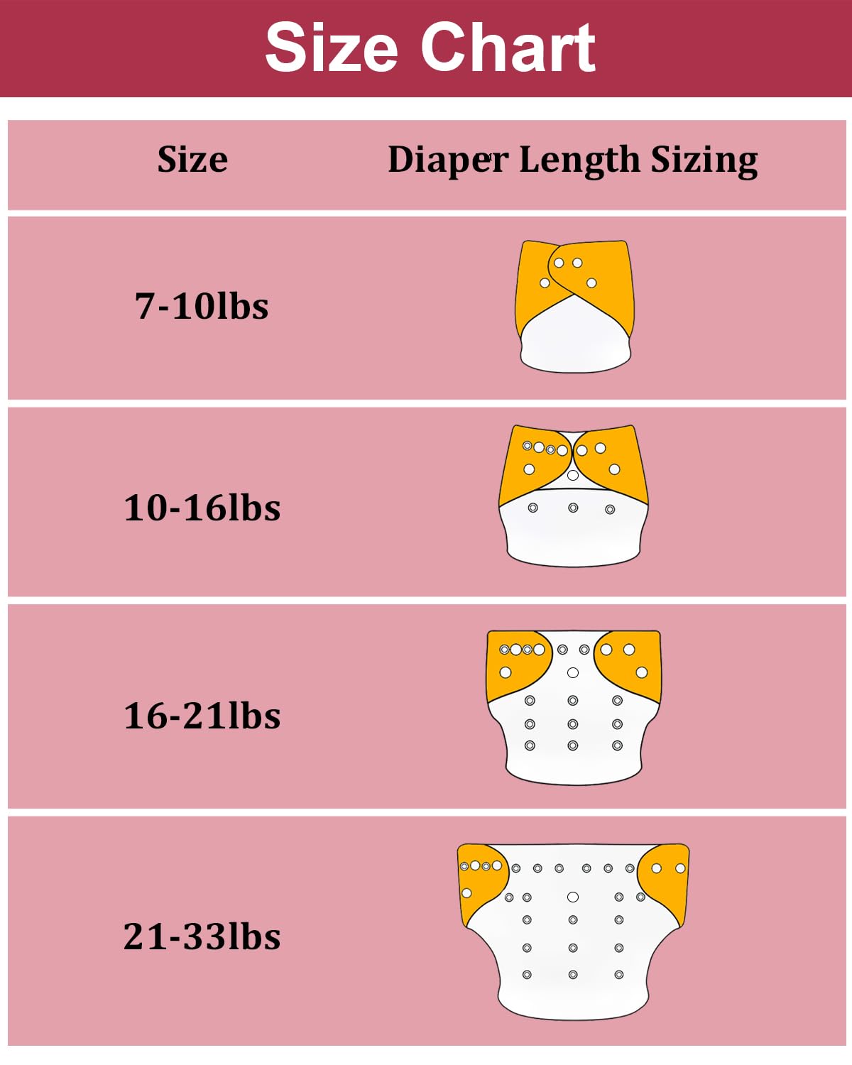 Babygoal fits prefolds and fitted diapers for versatile use.