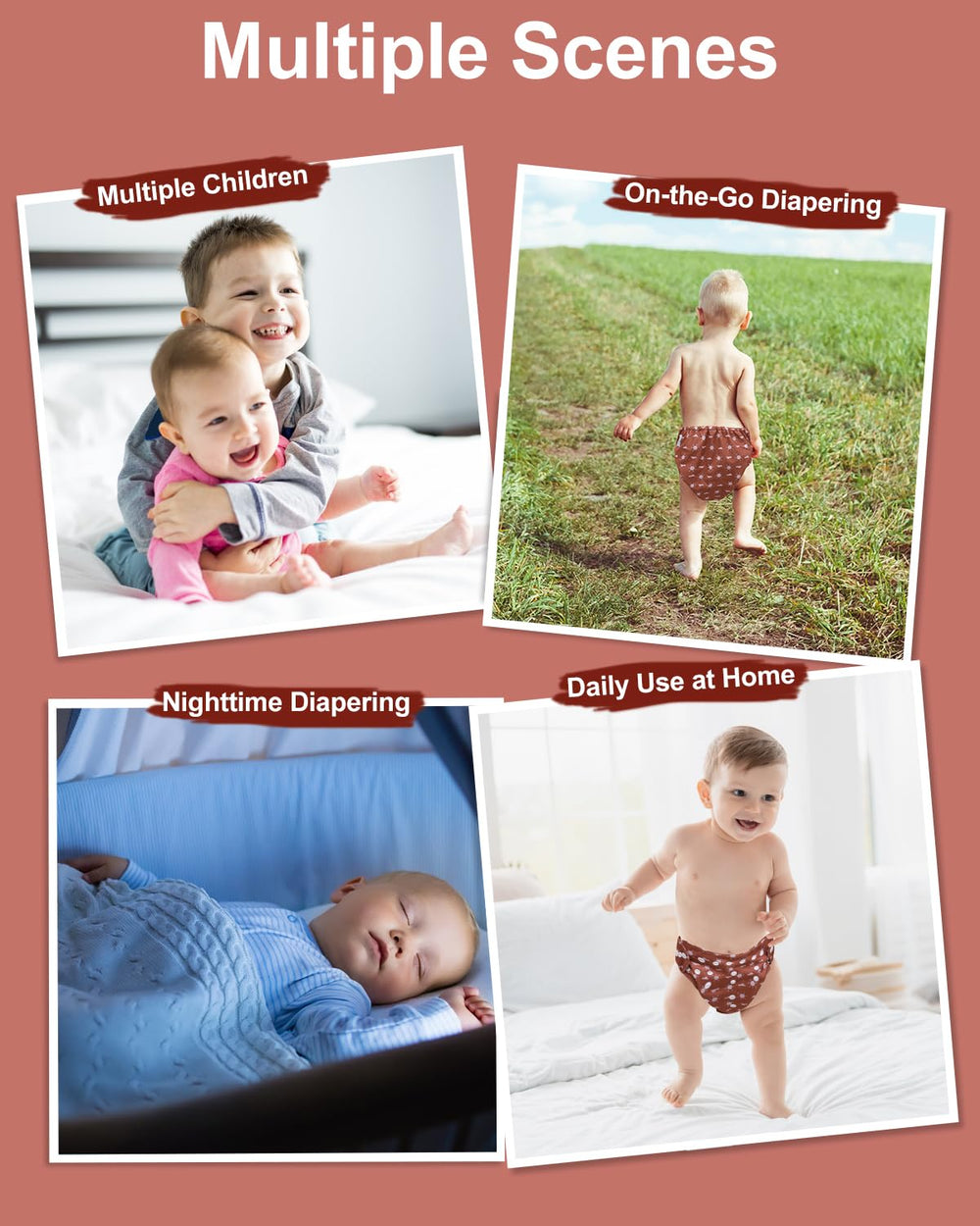 Babygoal diaper cover fits prefolds and fitted diapers with inserts.