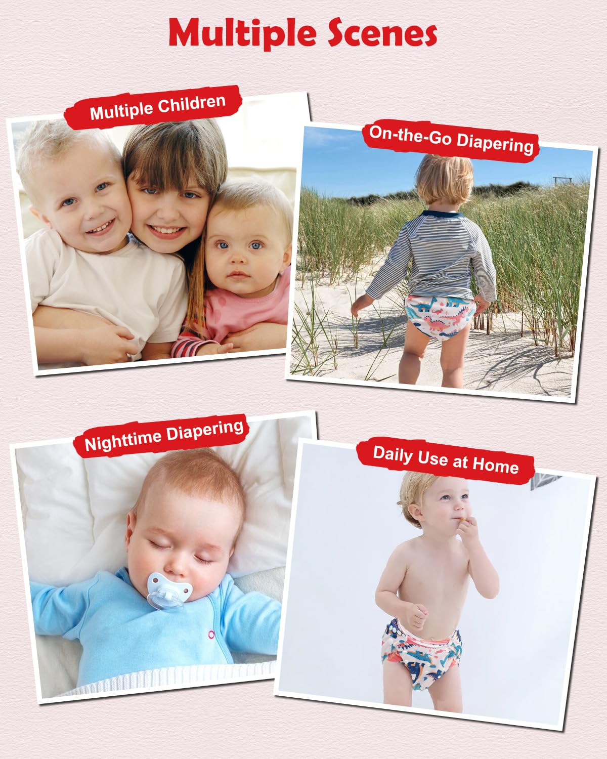 Babygoal fitted diapers and prefolds compatibility for versatile use.