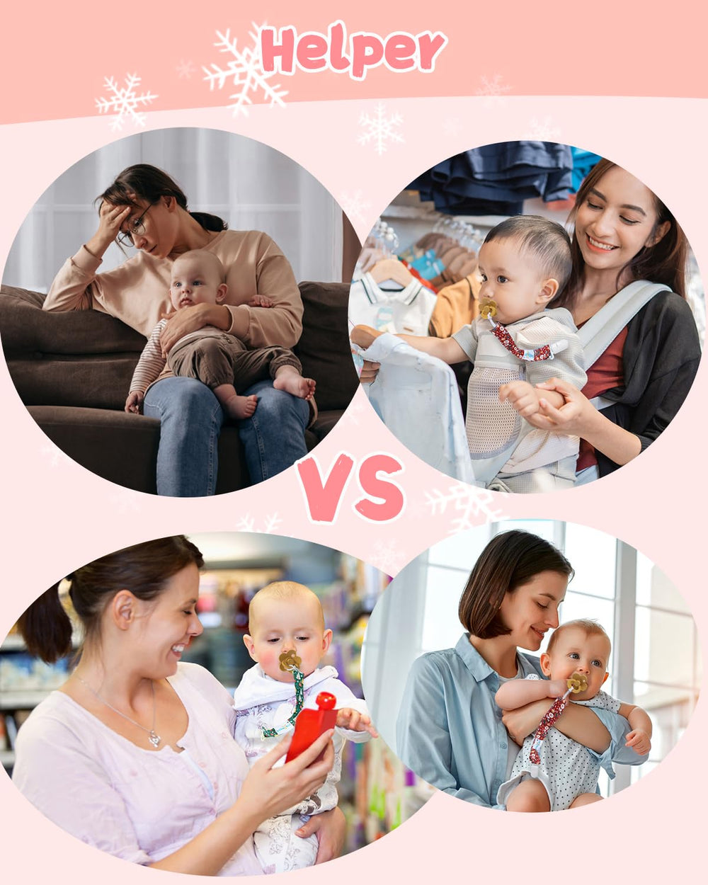 babygoal flower design pacifier clip adds charm while preventing lost pacifiers.