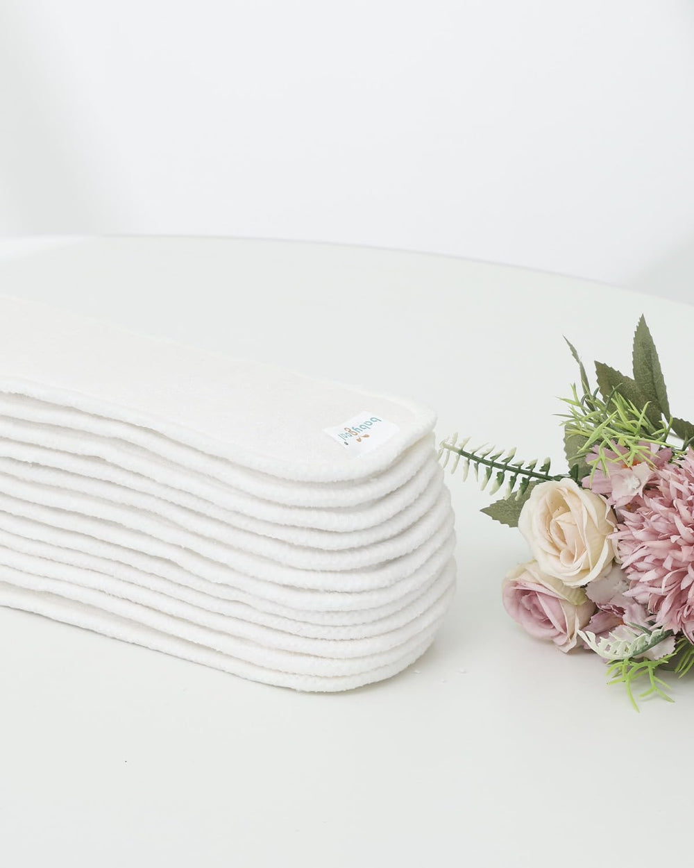 Gentle-on-skin Babygoal inserts protect delicate bottoms with dependable absorbency.