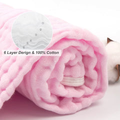 Babygoal newborn hooded towel keeps baby cozy after bath.
