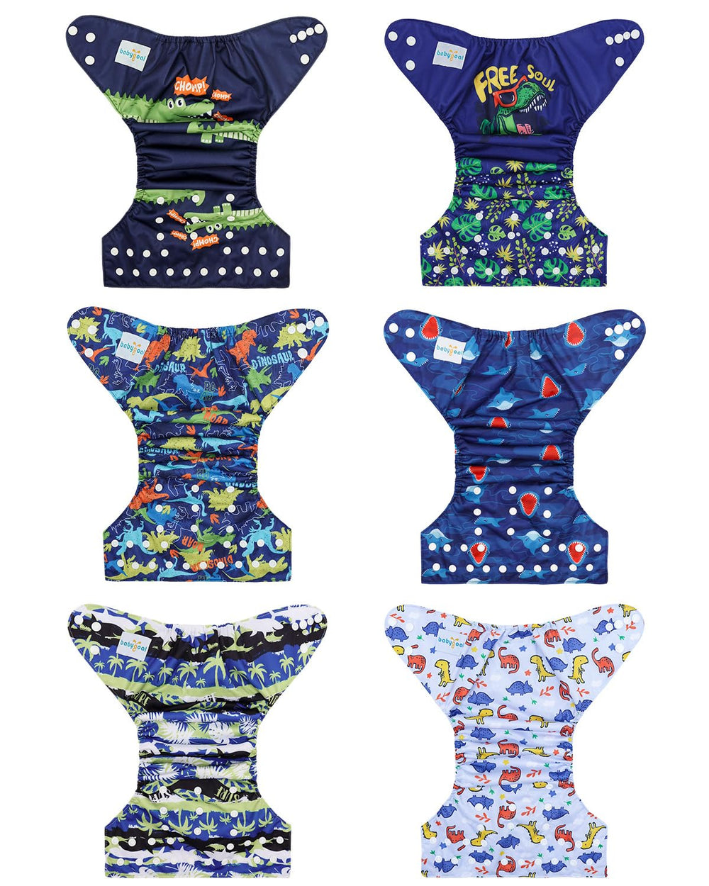 BabyGoal six inserts provide flexible absorbency for daytime and nap times.
