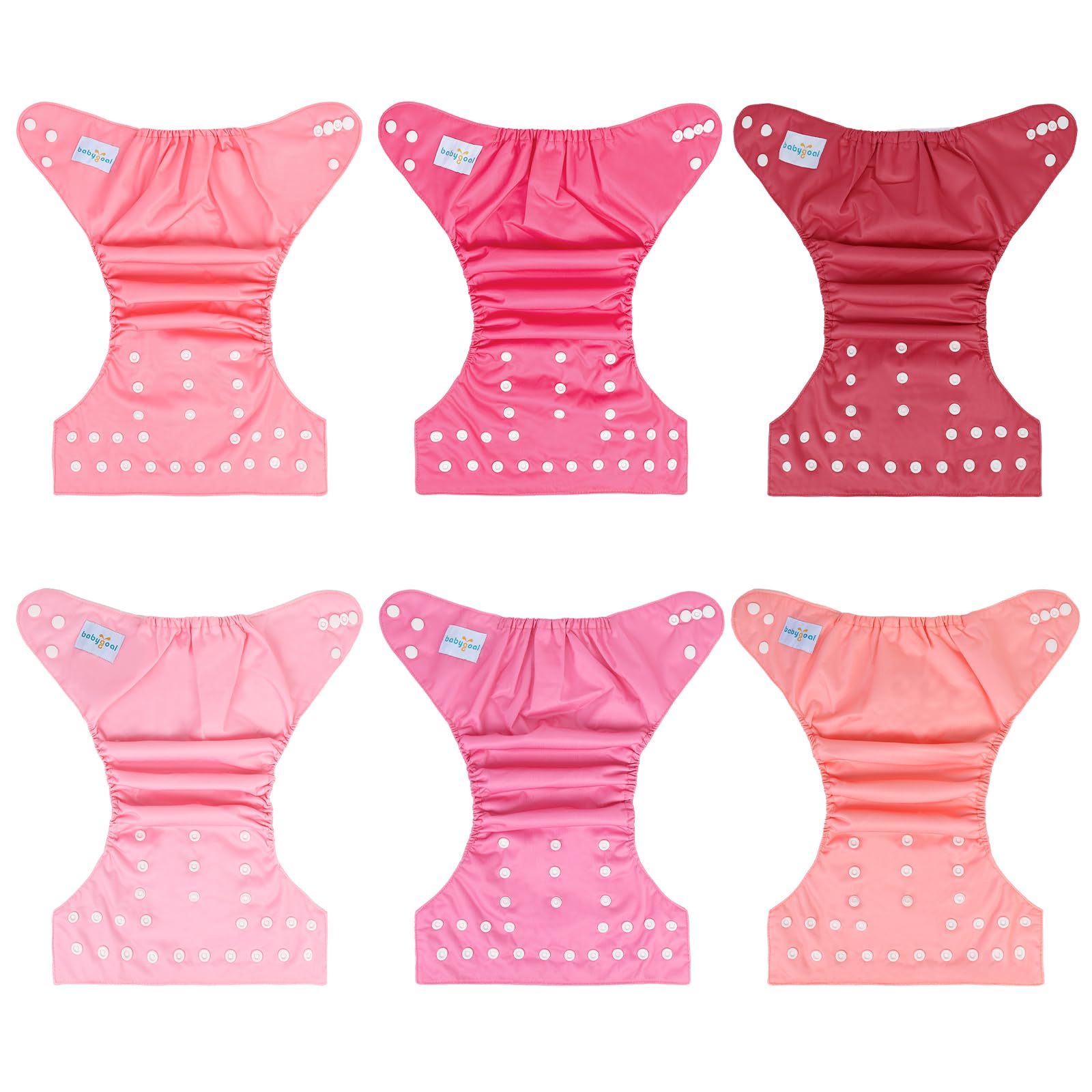 Babygoal leg gussets and elastic help prevent leaks during active days.