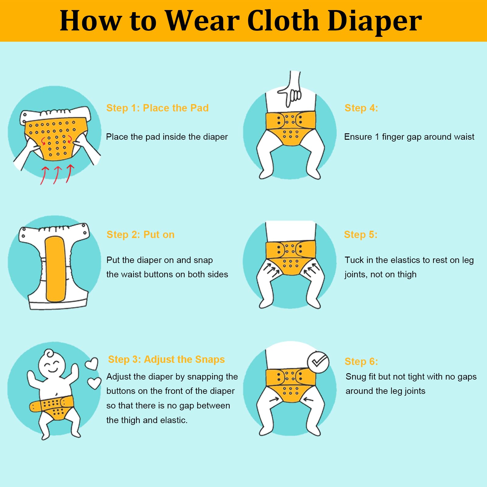 Babygoal leg gussets prevent leaks during daily wear.