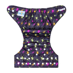 babygoal Halloween diaper with multiple snap rows for growing babies.